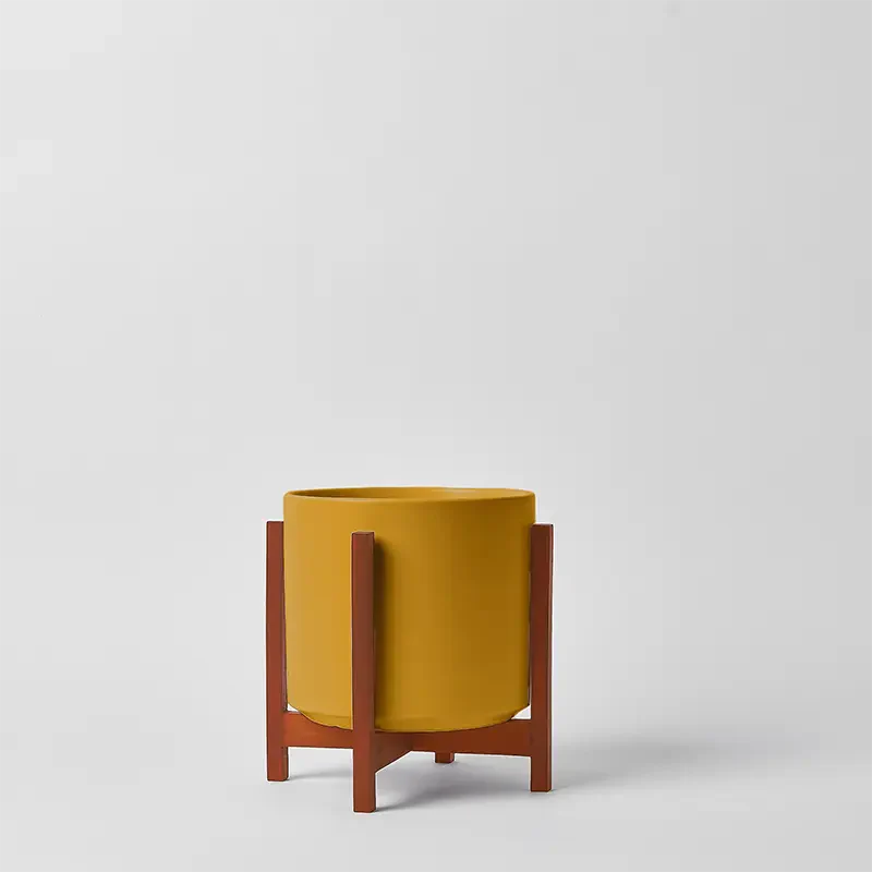 Solid Goods Ceramic Cylinder– With or Without Mahogany Stand