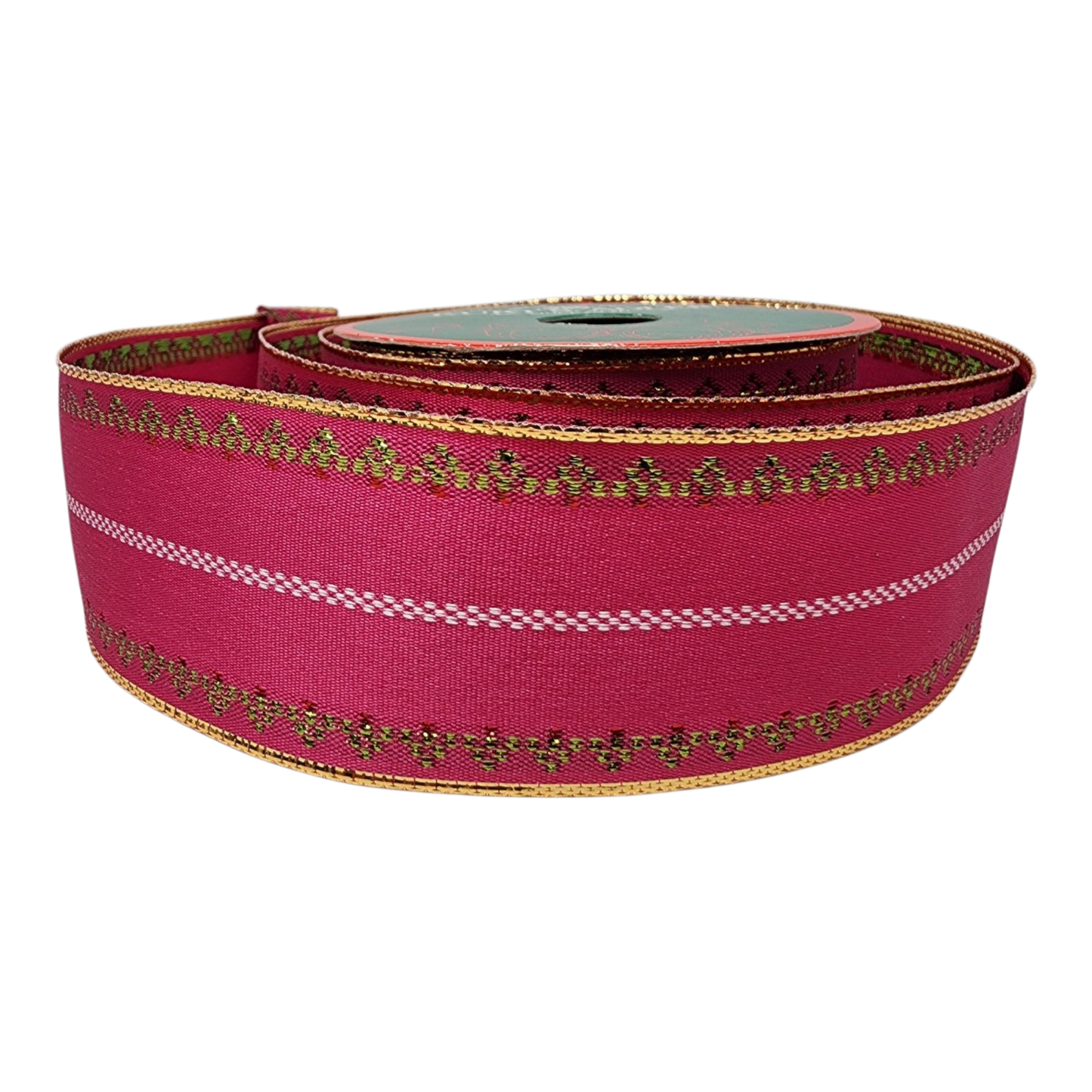 Pink With Gold Edge Ribbon - 1.5" x 10 Yards