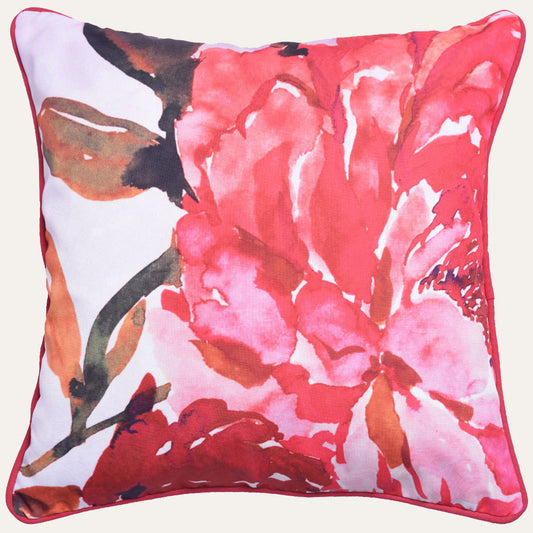 Floral Throw Pillow Covers - 22x22 Inch Decorative Cushion Covers With Zipper Closure