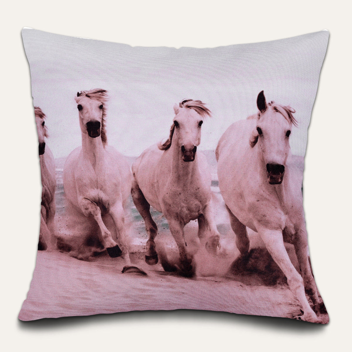Horse Throw Pillow - 18x18 Inch Decorative Pillow Covers With Zipper Closure