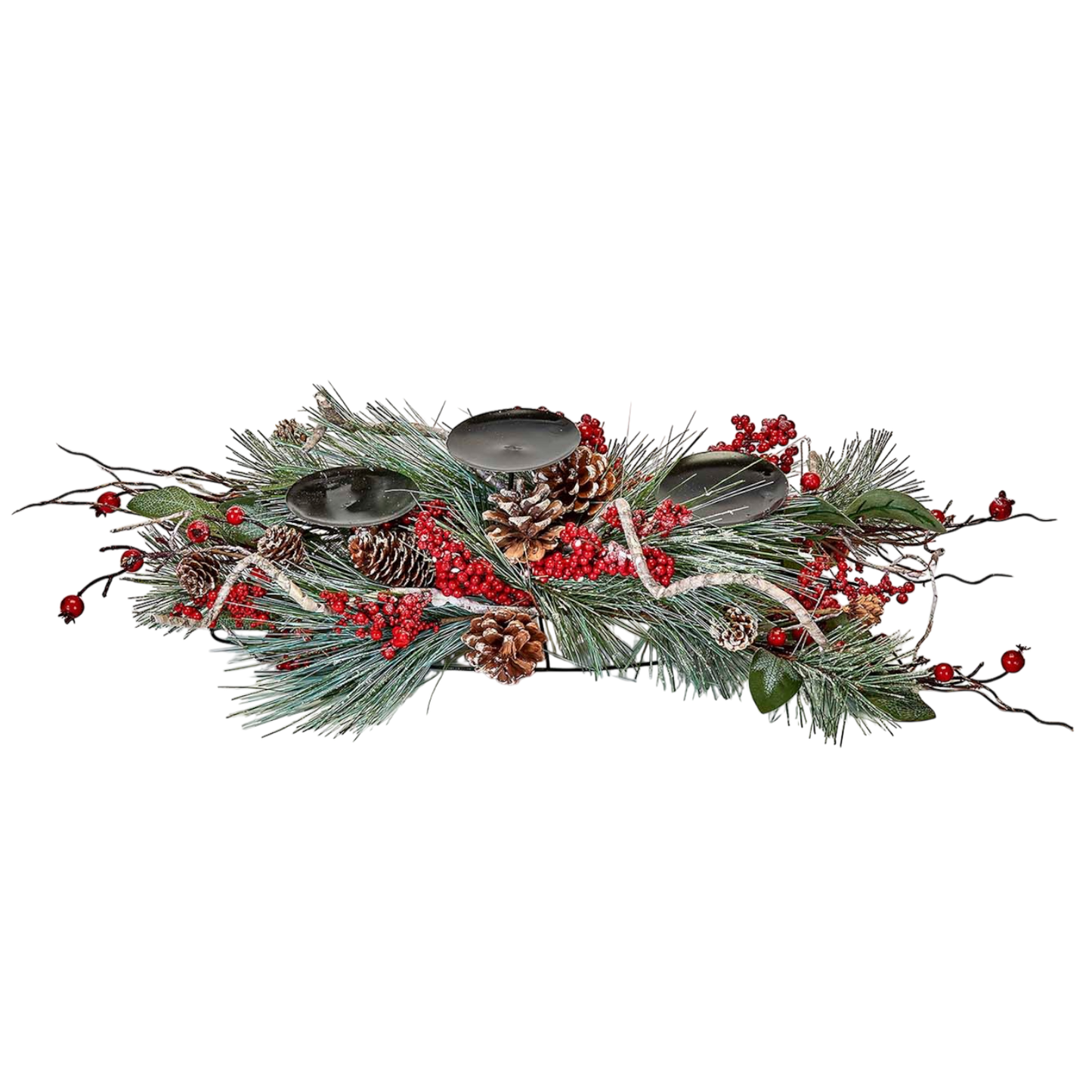 Pine And Berry Candle Holder