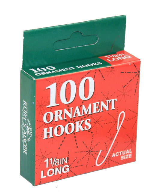 Box of 100 Metal Ornament Hooks