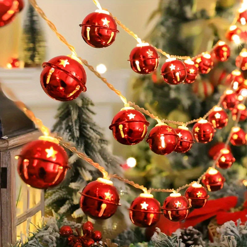 LED Bell Light Strand, 2m Long, 10 Lights for Home and Christmas Decor