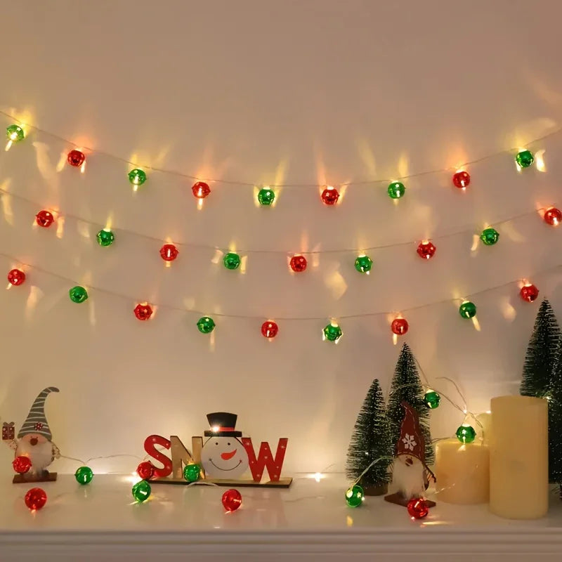 LED Bell Light Strand, 2m Long, 10 Lights for Home and Christmas Decor