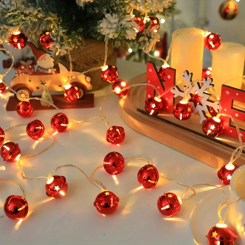 LED Bell Light Strand, 2m Long, 10 Lights for Home and Christmas Decor