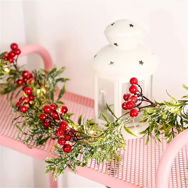 LED Christmas Garland Battery Operated Holiday Decor String Lights