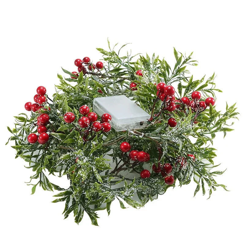LED Christmas Garland Battery Operated Holiday Decor String Lights