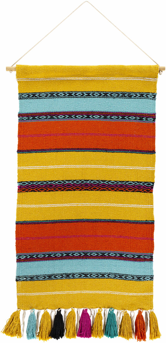 Ligaya Colorful Striped Bohemian Wall Hanging