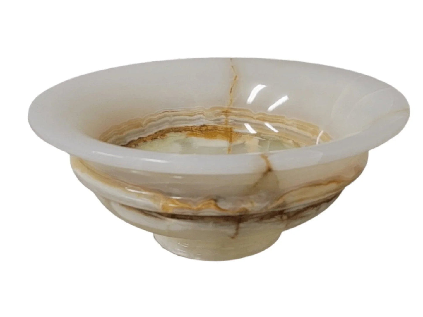 Light Green Onyx 12-inch Decorative Bowl