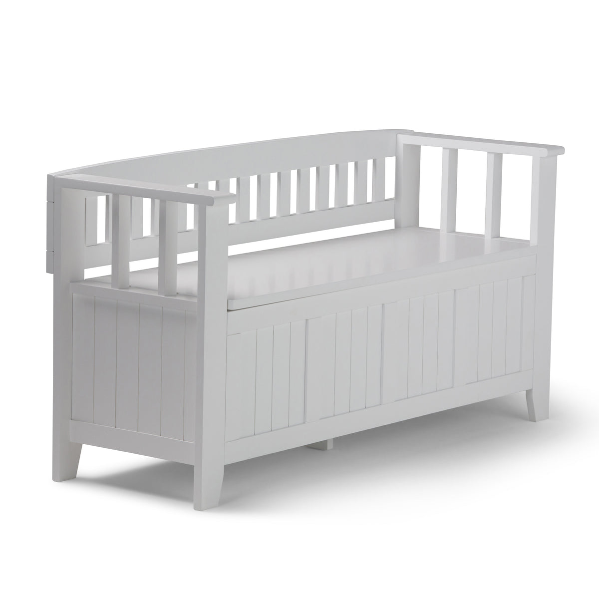 Acadian 48 Inch Wide Solid Wood Entryway Storage Bench