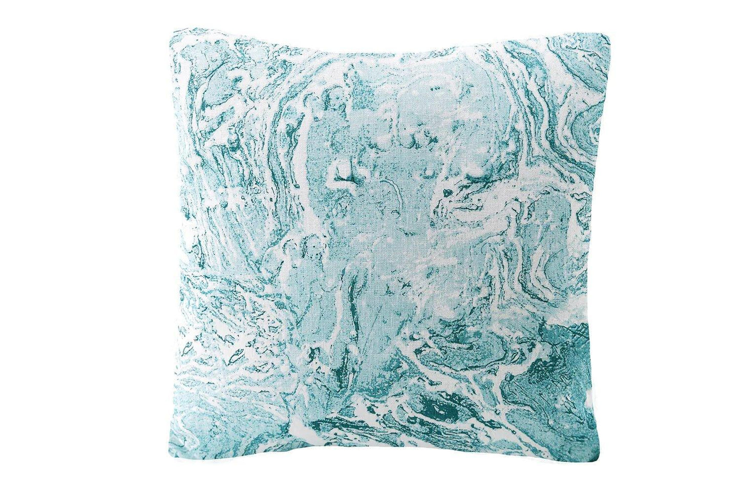 Linen Pillow Covers in Handcrafted Marble Print