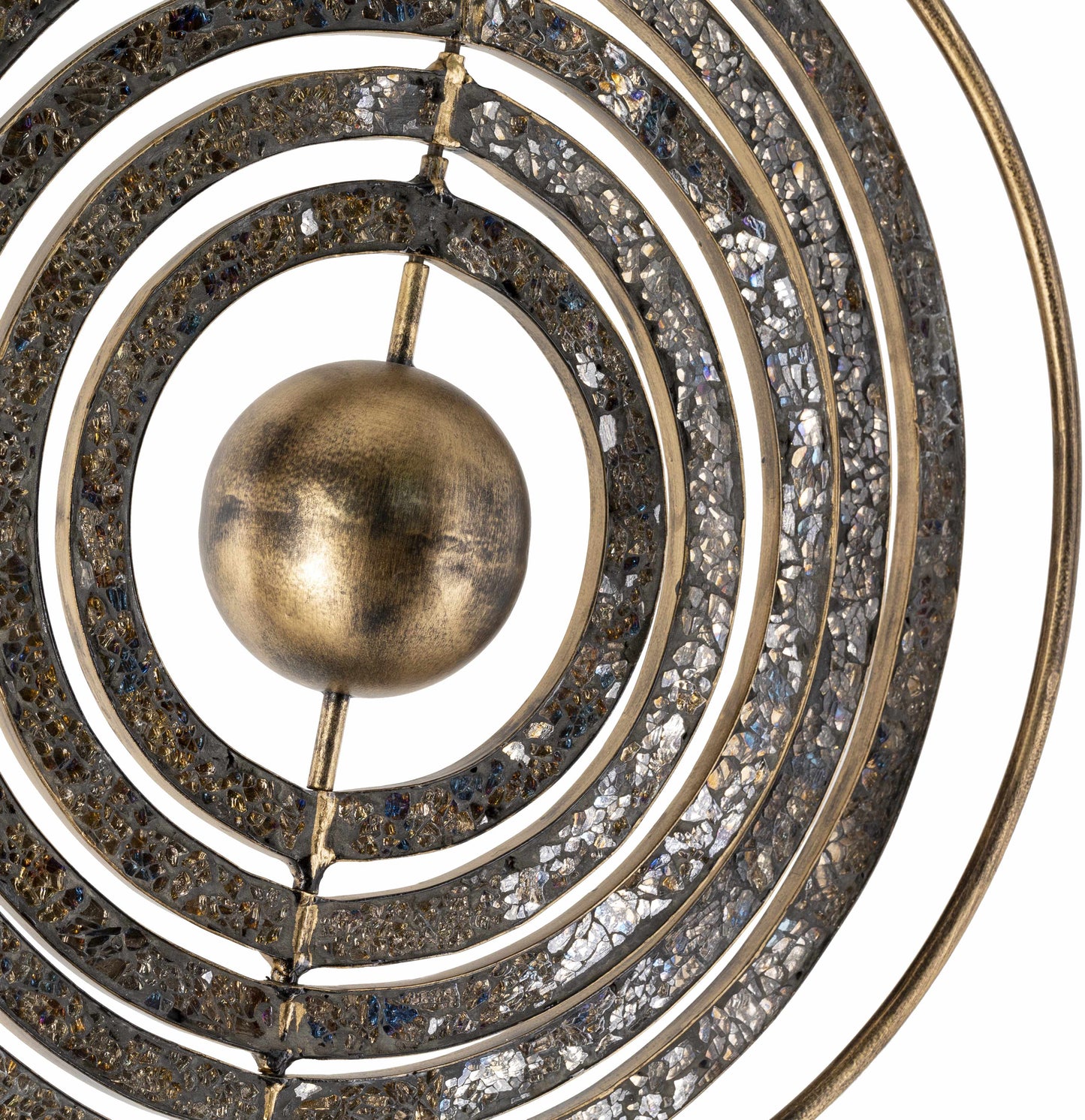 Linntown Antique Gold Circular Metal Sculpture