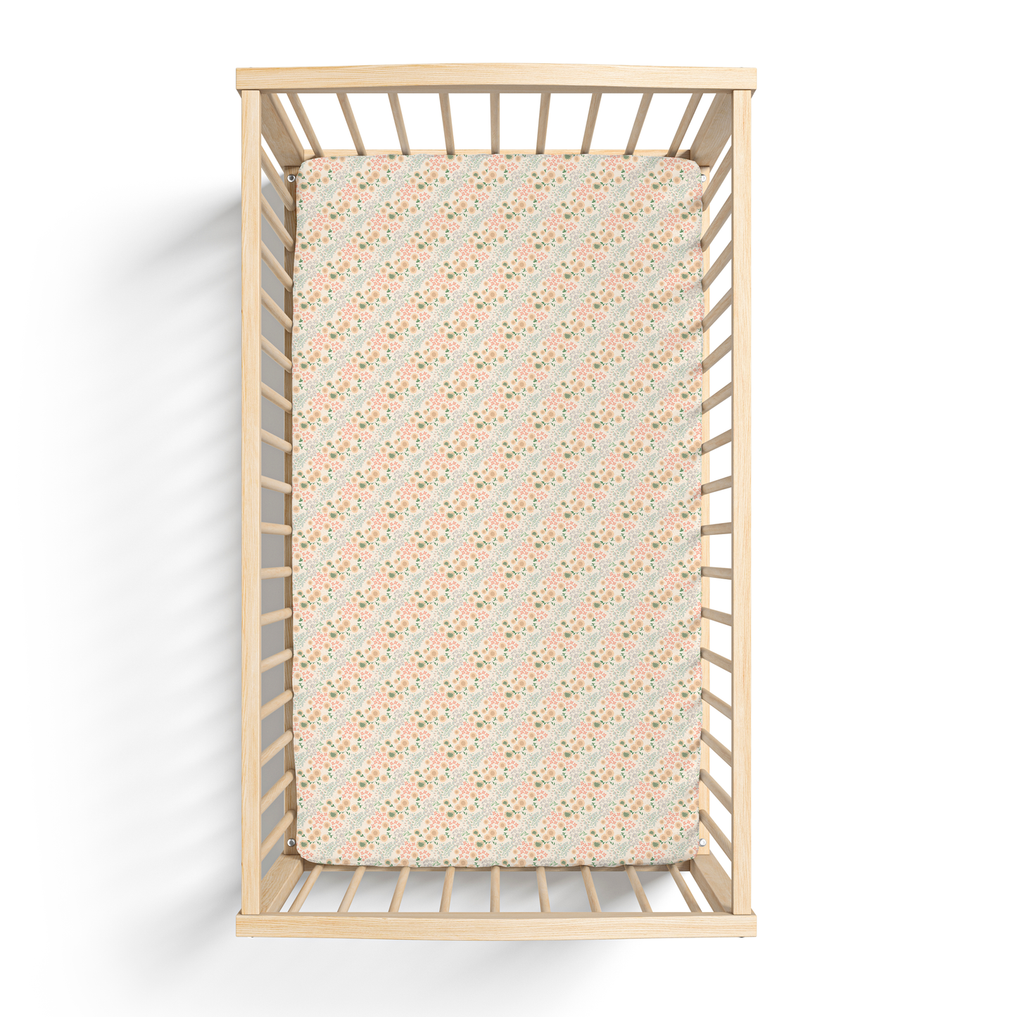 Jersey Knit Polyester Crib Sheet in Wildflower Meadow