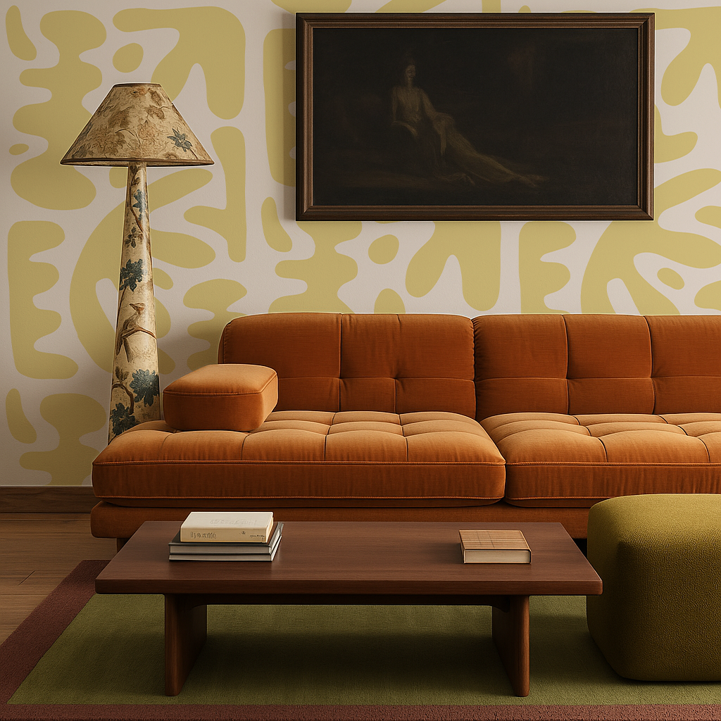 Bubbly Wallpaper, lemon