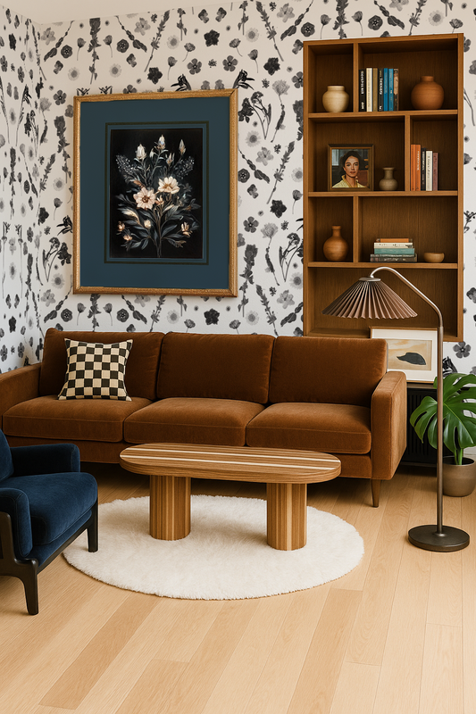 Pressed Fresh Version 02 Wallpaper, black and white