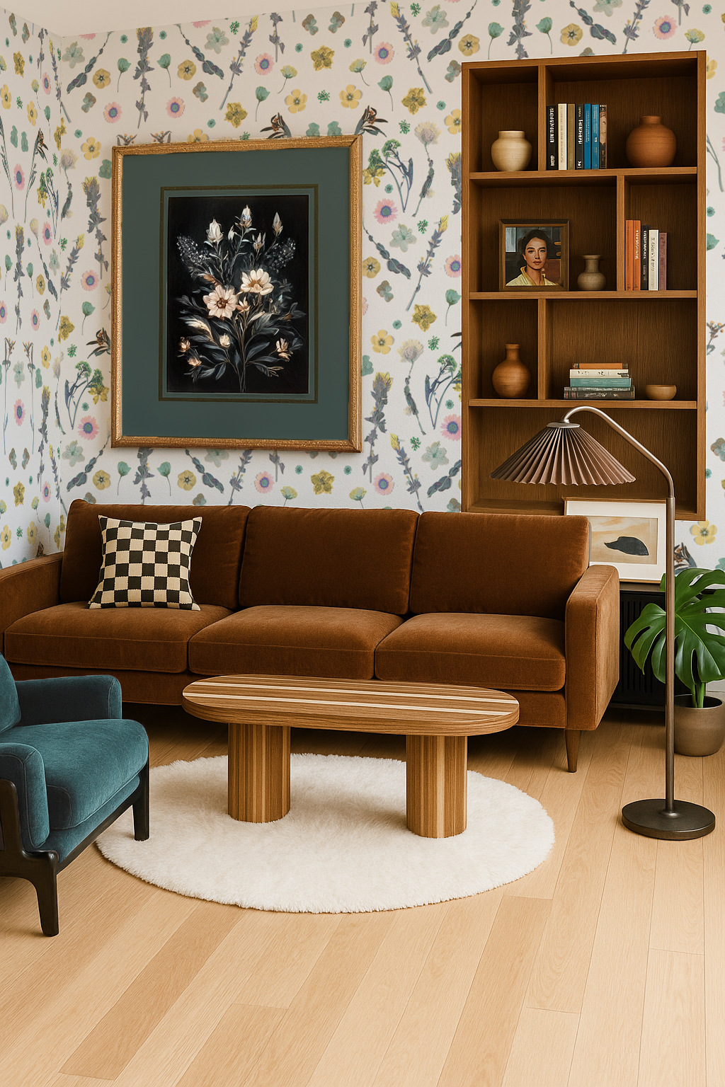 Pressed Fresh Version 02 Wallpaper, pink & yellow