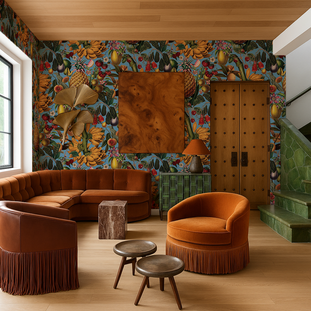 Juicy Fruit Wallpaper, blue