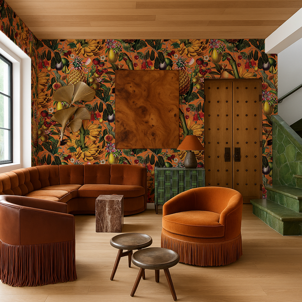 Juicy Fruit Wallpaper, orange