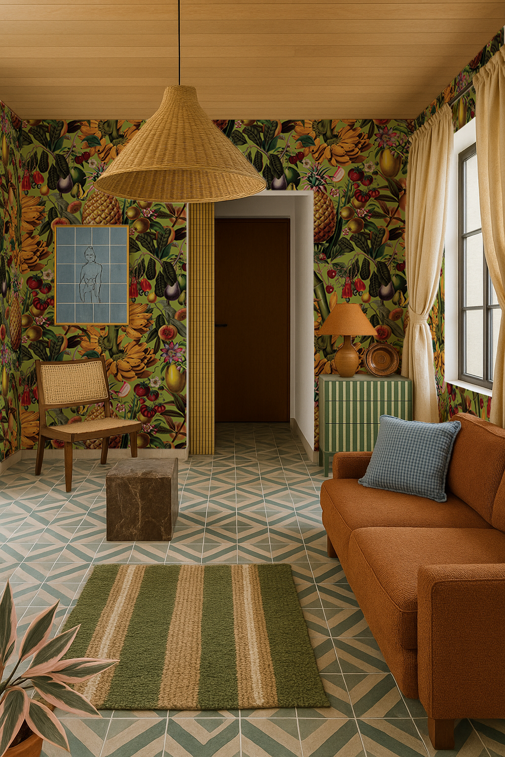 Juicy Fruit Wallpaper, chartreuse