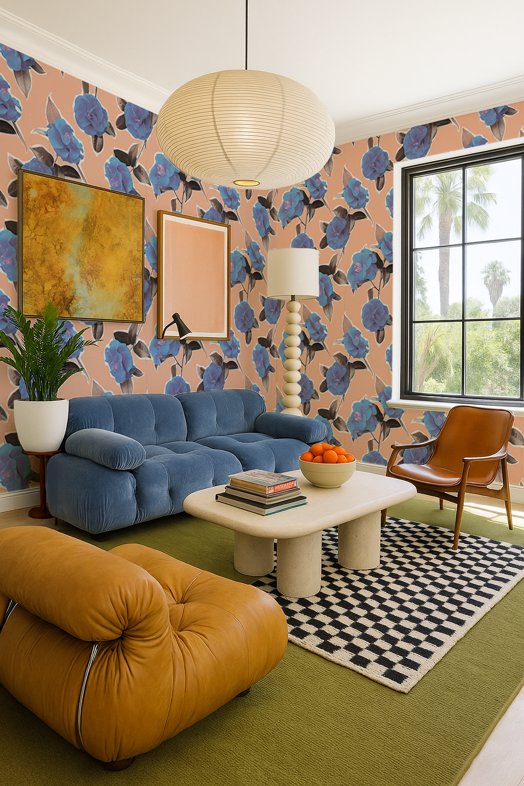 Camellia Wallpaper, cotton candy