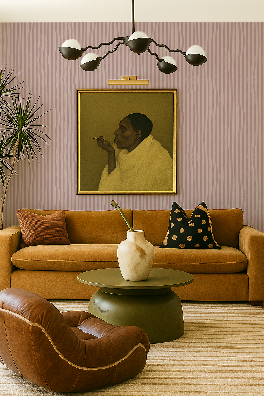 Dolce Stripe Wallpaper, primrose pink