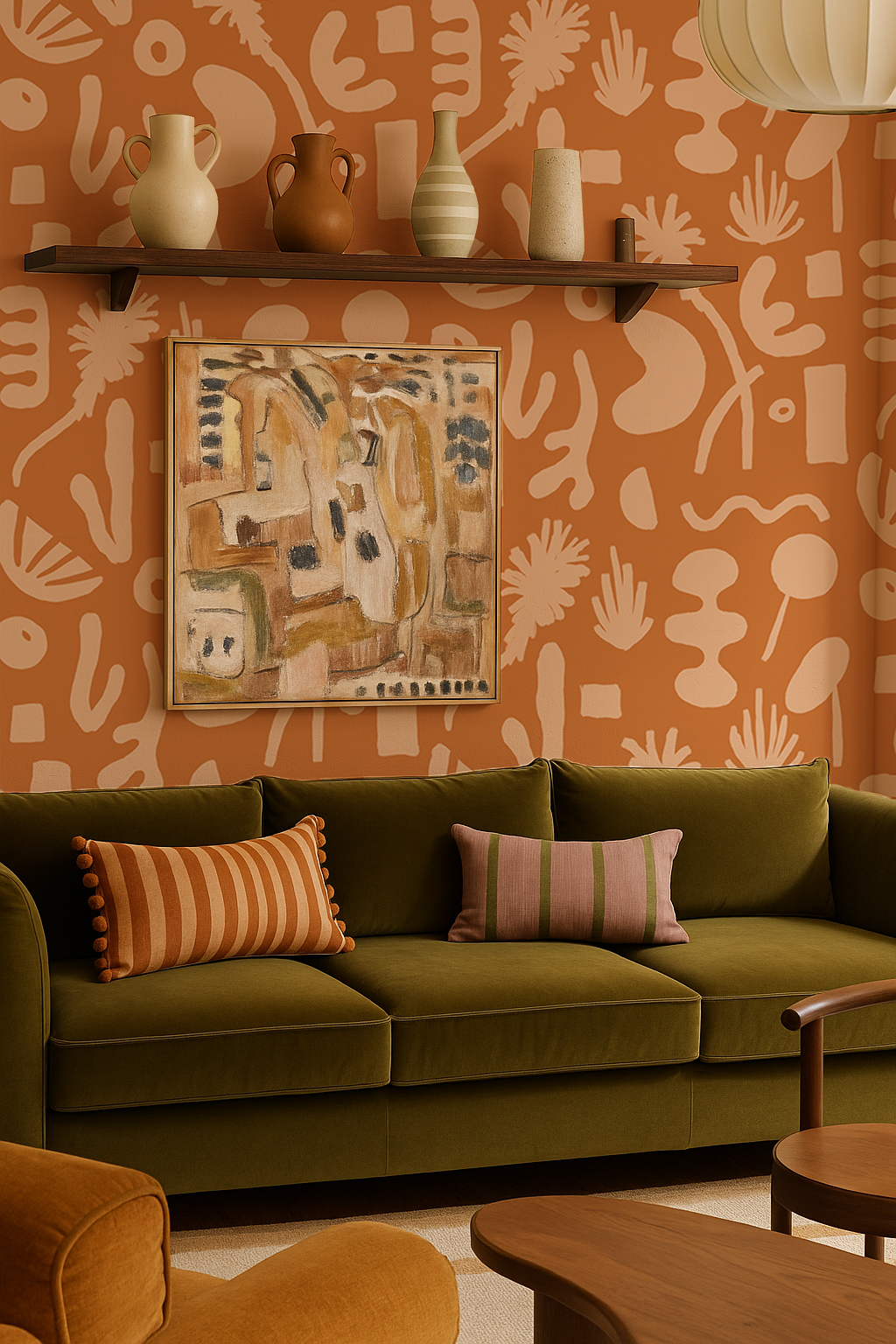 Pool Side Wallpaper, orange