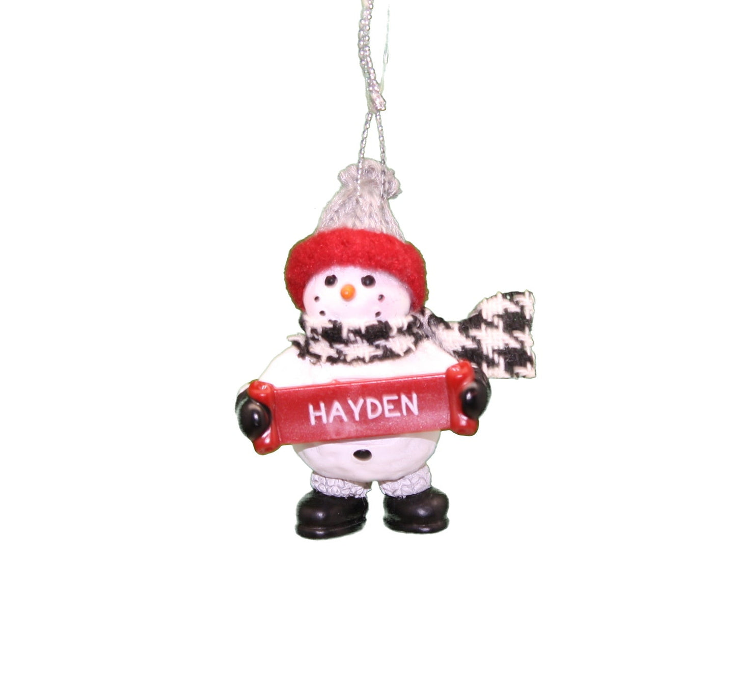 Cozy Snowman Ornament (Letters G - R) -