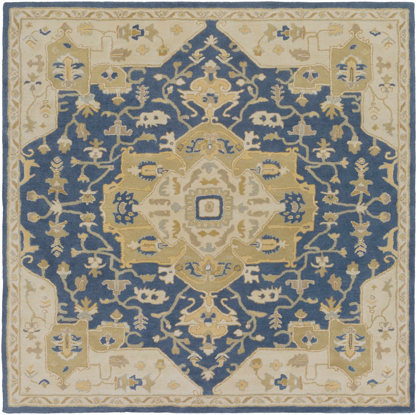 Broomfield 1145 Hand Tufted Blue Wool Rug