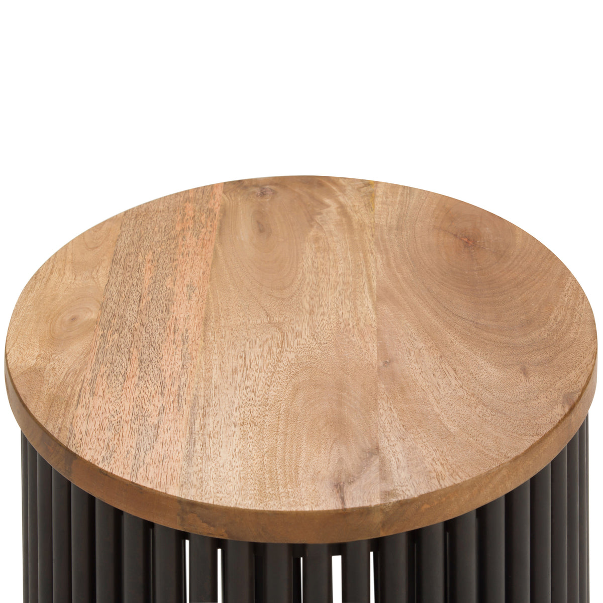 Demy Accent Table in Natural/Black