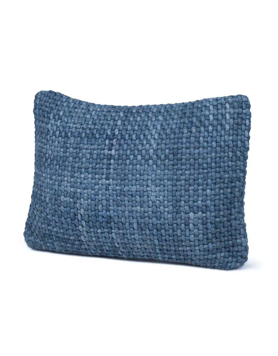 Luxe Indigo Handwoven Down Alternative Pillow