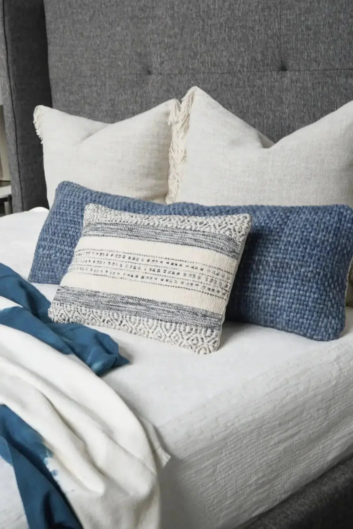 Luxe Indigo Handwoven Down Alternative Pillow