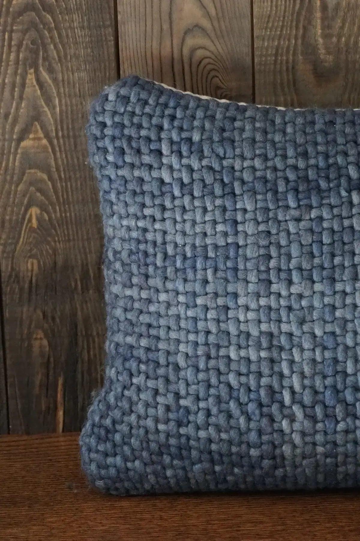 Luxe Indigo Handwoven Down Alternative Pillow
