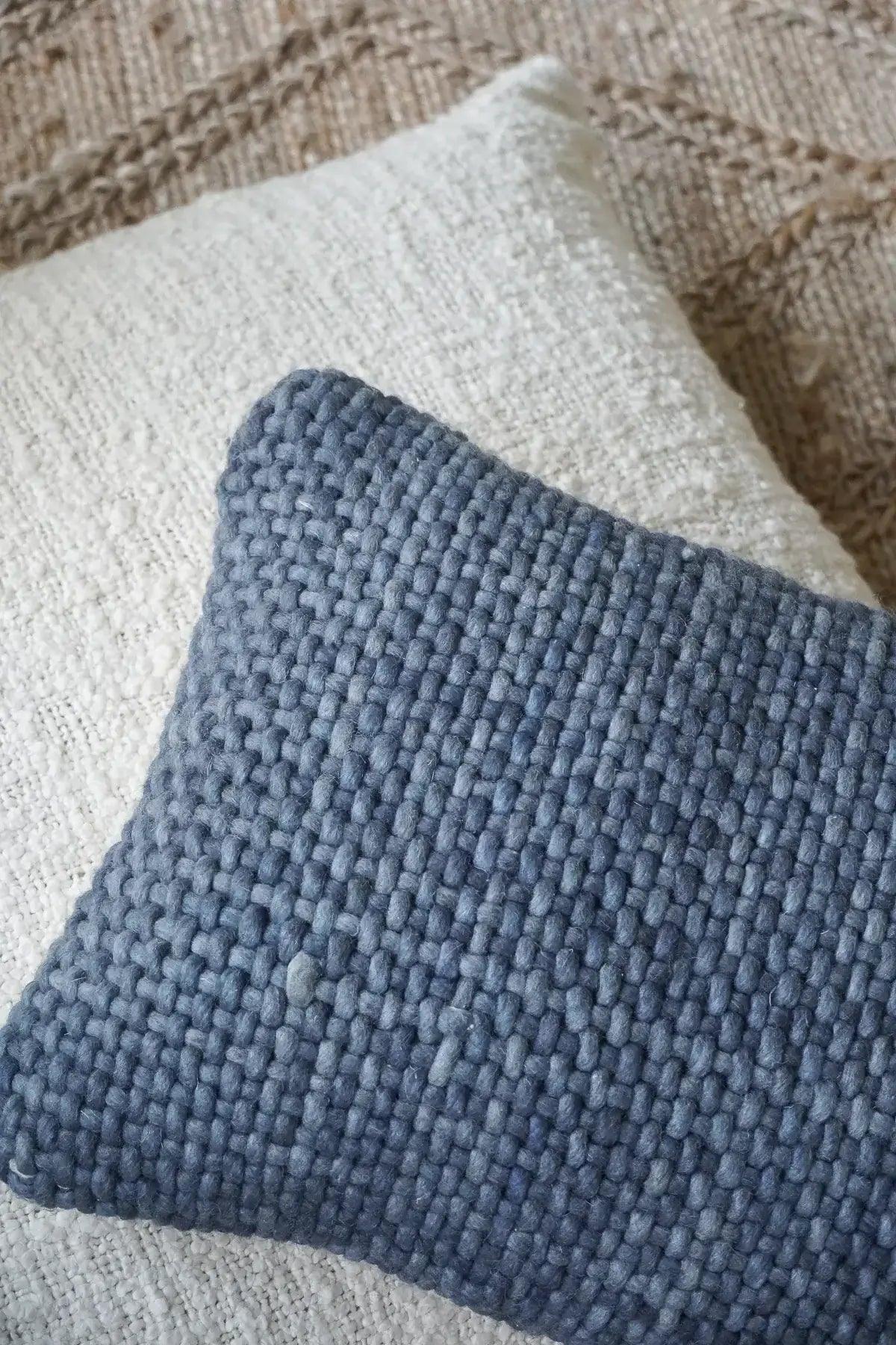 Luxe Indigo Handwoven Down Alternative Pillow