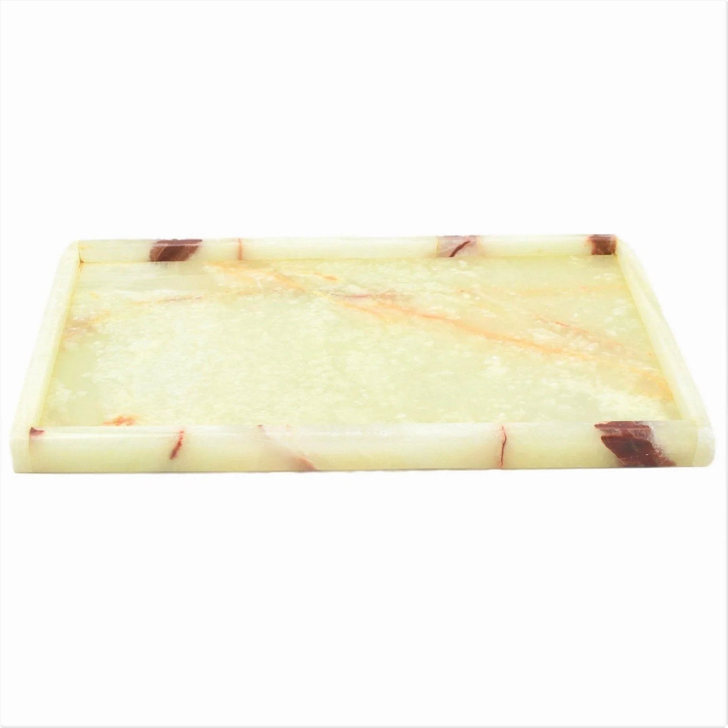 Luxury Bathroom Tray of White Onyx