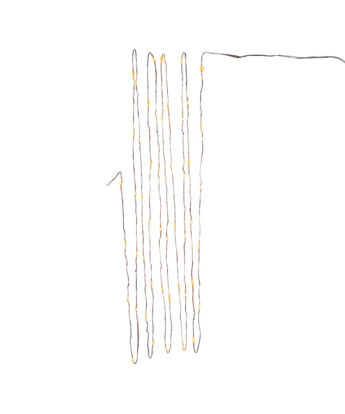 50-Light Battery-Operated Classic White Superbright LED Light Set