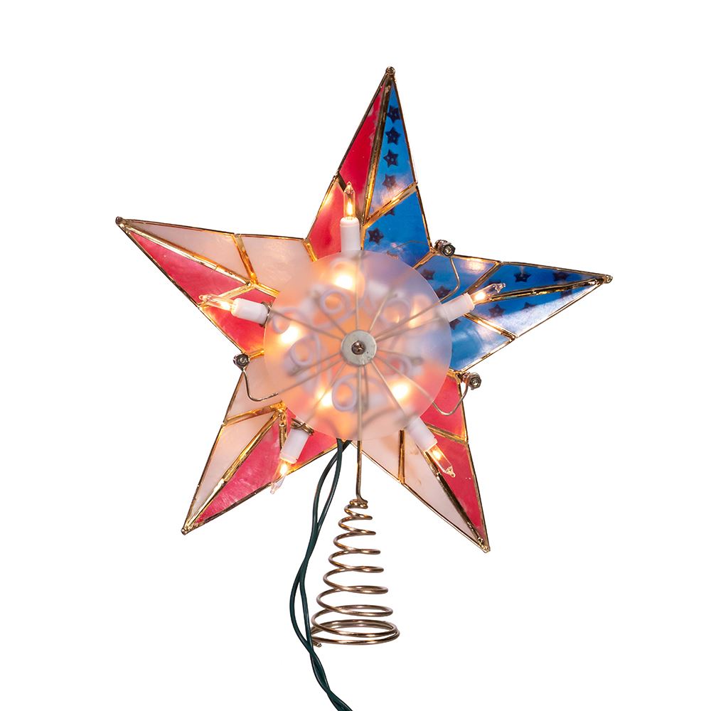 Capiz American Flag Inspired Star Treetop