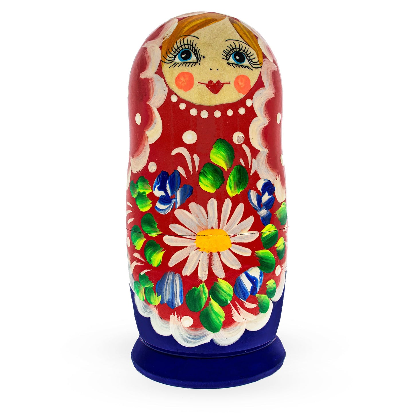 5 Pieces Daisy Multicolor Miniature Wooden  Nesting Dolls