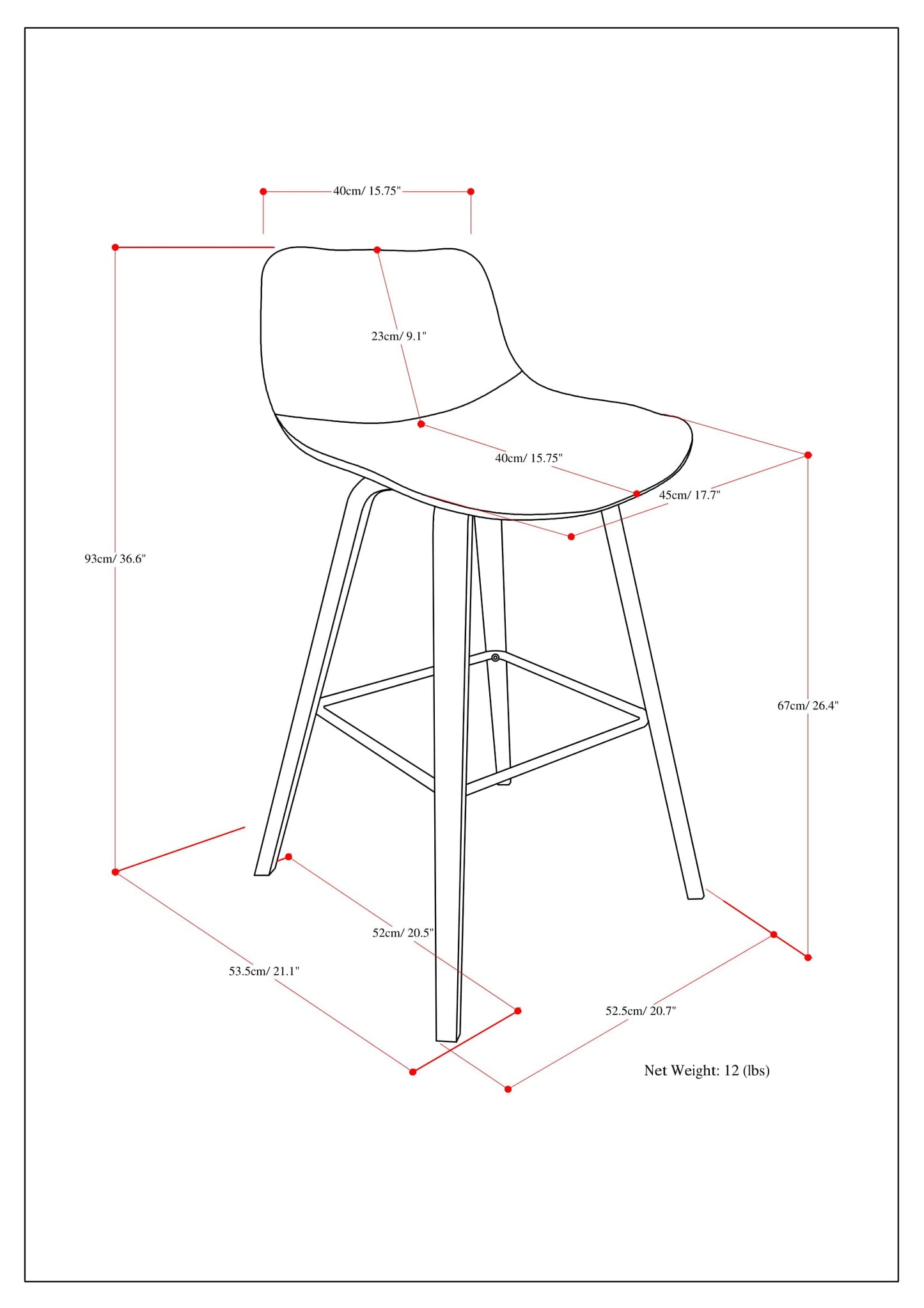Randolph Bentwood Counter/Bar Height Stool (Set of 2)