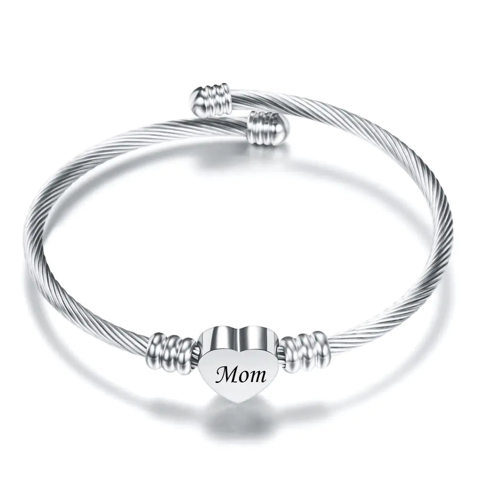 Braided "Mom" Bracelet