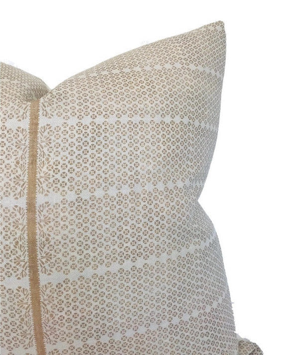 Madu Pillow Cover in Sand Brown, Susan Connor Textiles