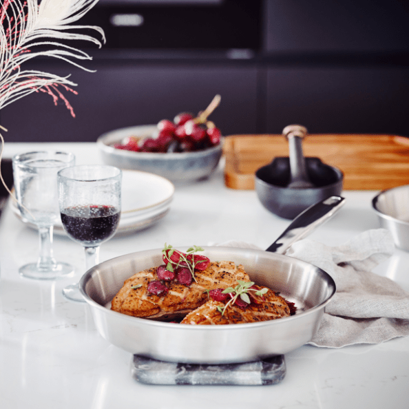 Maestro Frying Pan — 5-Ply Stainless