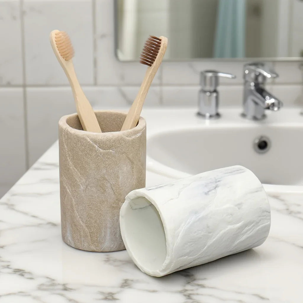 Marble-Patterned Mouthwash Cup, Home Toothbrush Holder, Couple'S Mouthwash Cup for The Bathroom
