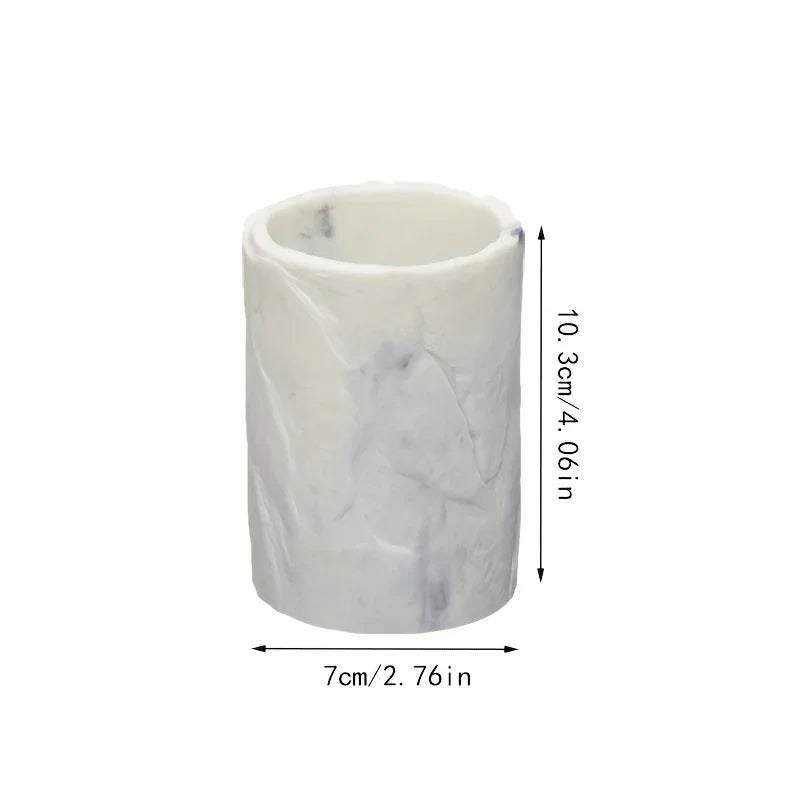 Marble-Patterned Mouthwash Cup, Home Toothbrush Holder, Couple'S Mouthwash Cup for The Bathroom
