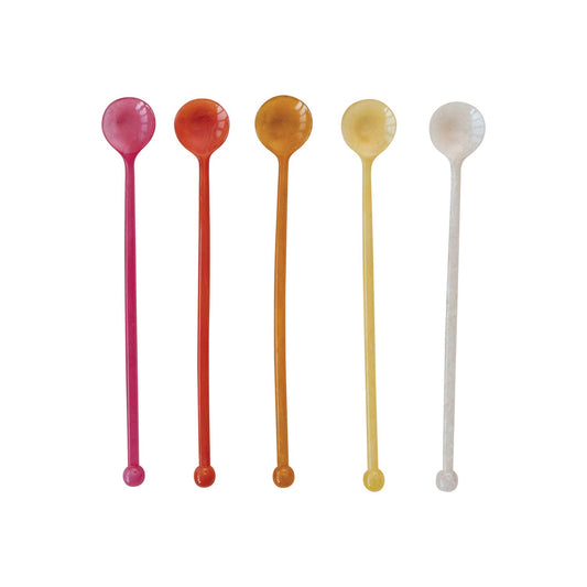 Marbled Resin Cocktail Spoon | 5 Colors