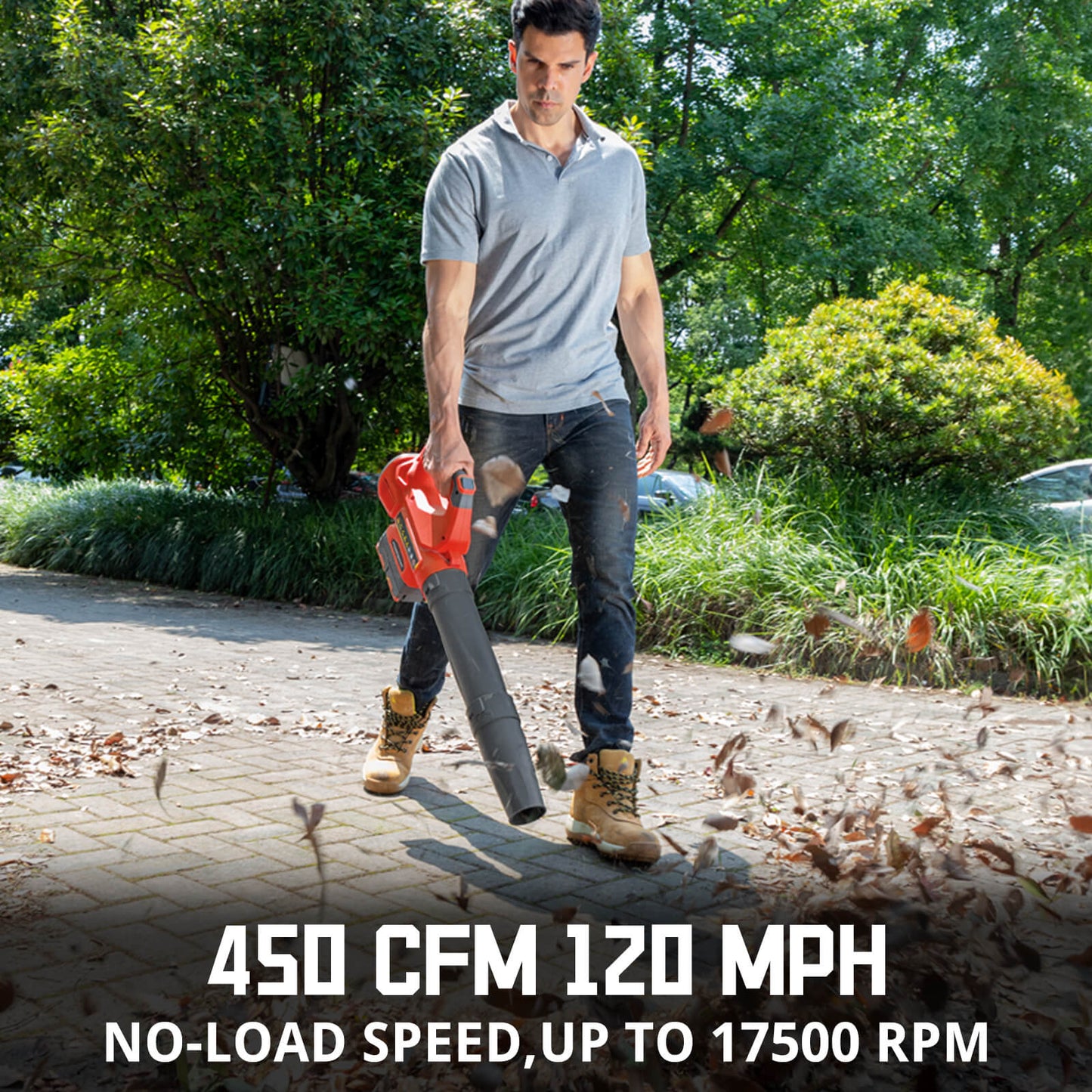 40V 17'' Cordless Lawn Mower & 40V Leaf Blower Combo Kit MB2480C