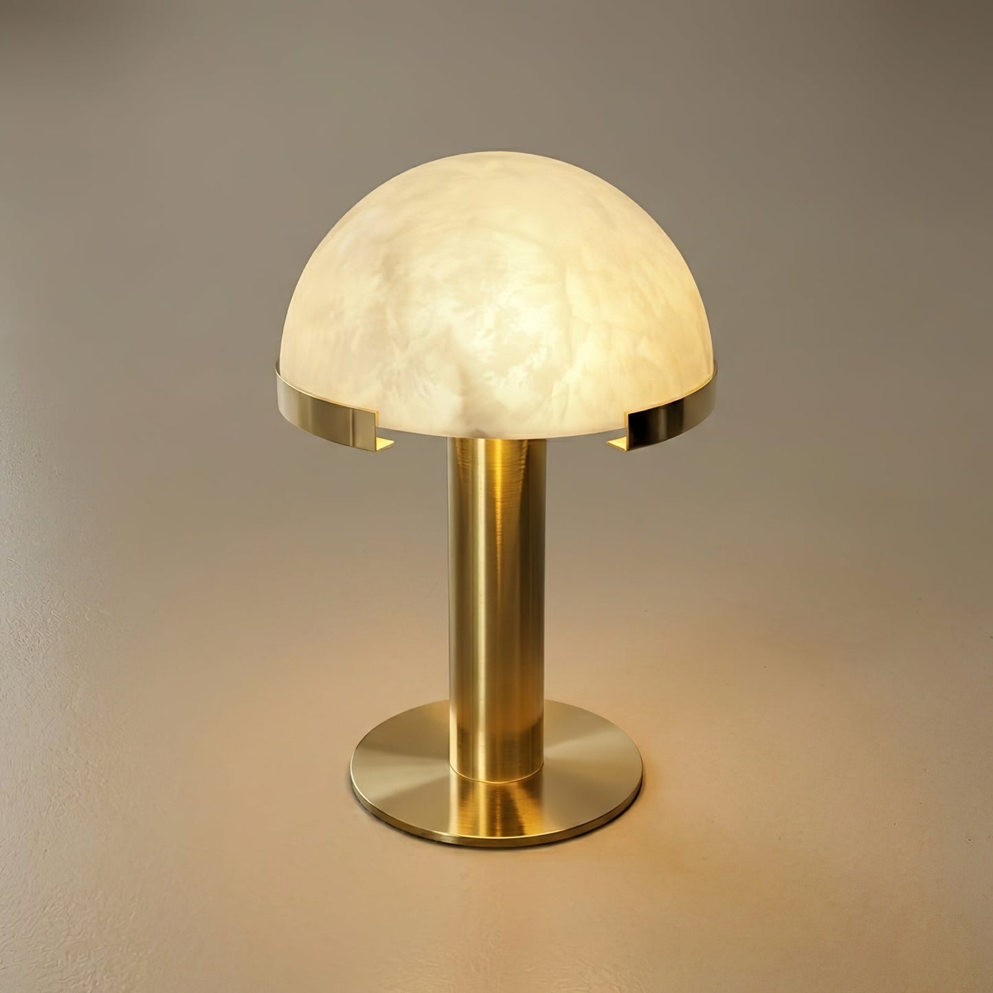 Melange Alabaster Dome Table Lamp