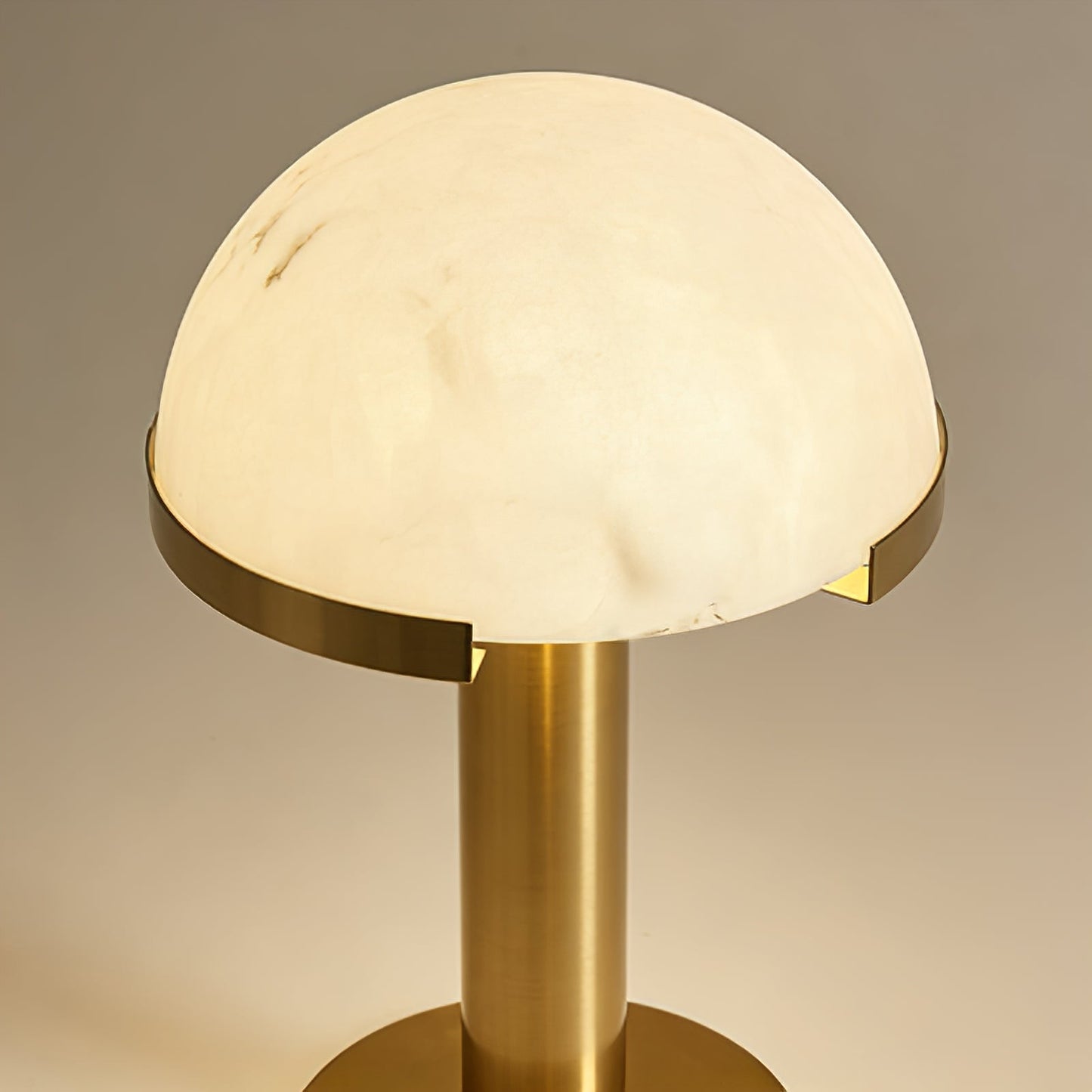 Melange Alabaster Dome Table Lamp