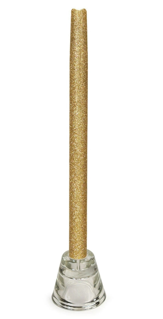 LED Glitter Taper Candle - Final Sale