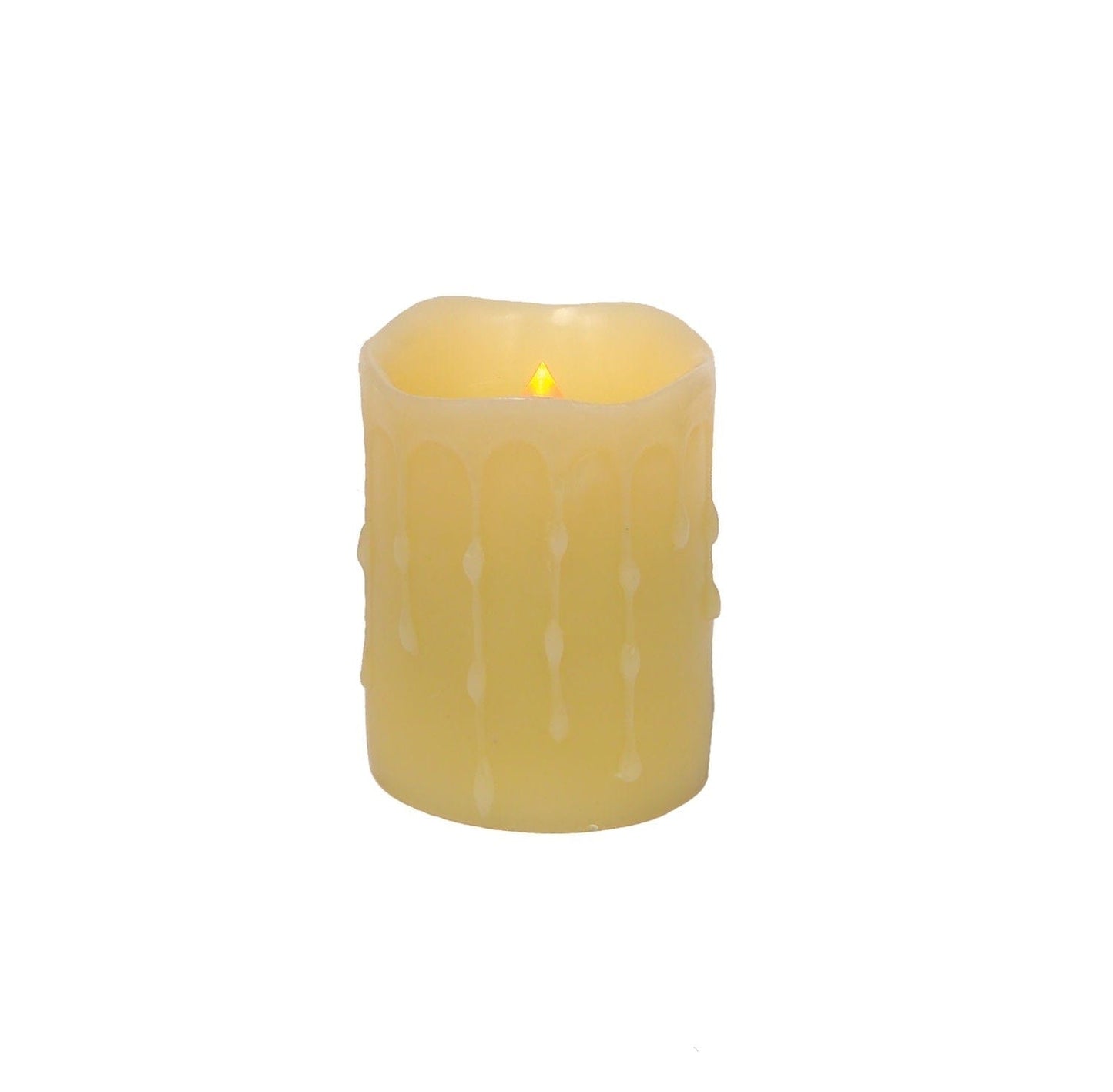 LED Wax Dripping Pillar Candle