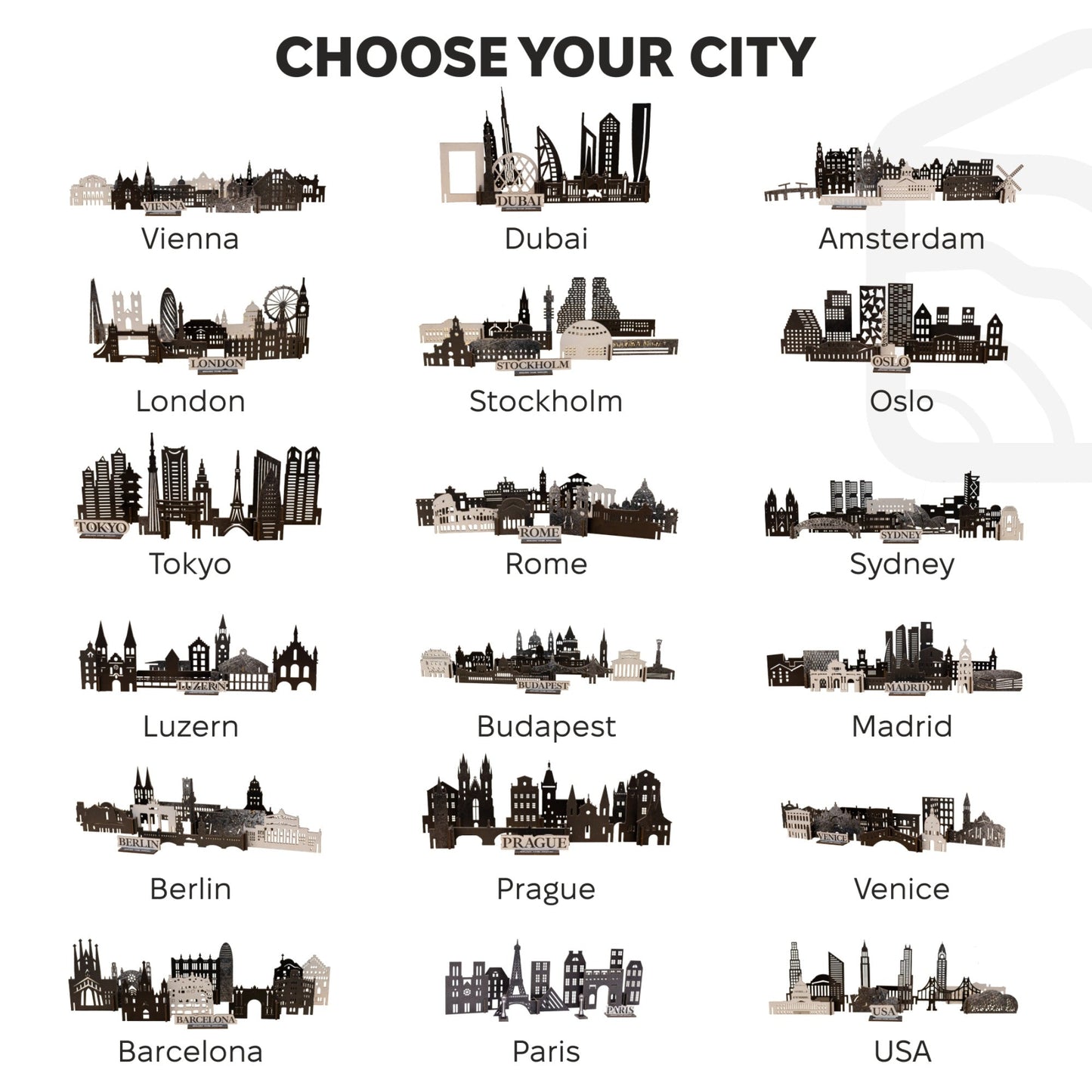 Wooden Travel Decor Memory City – Oslo